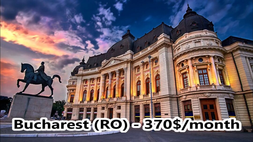 Average monthly rental cost for apartments in European cities