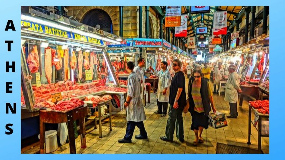 GREECE, EXPLORING the iconic Central FISH and MEAT MARKET in ATHENS ππ