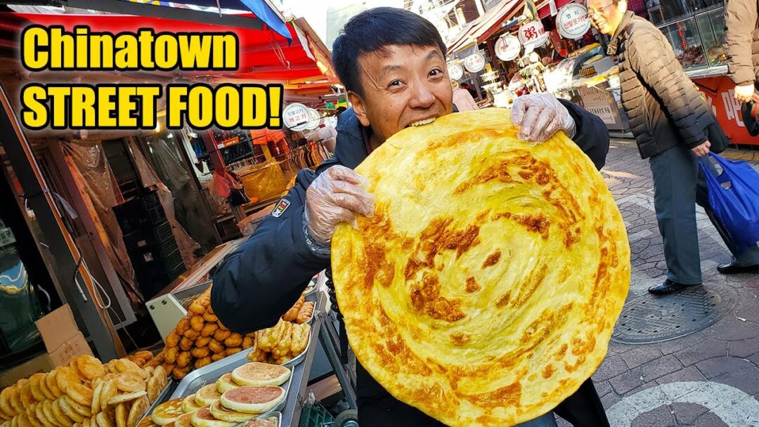 MASSIVE PANCAKE! Chinese STREET FOOD in Seoul CHINATOWN Tour La Vie Zine