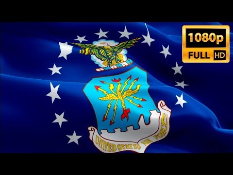 Air Force flag USA video waving in wind. United States USA ARMY Flag ...