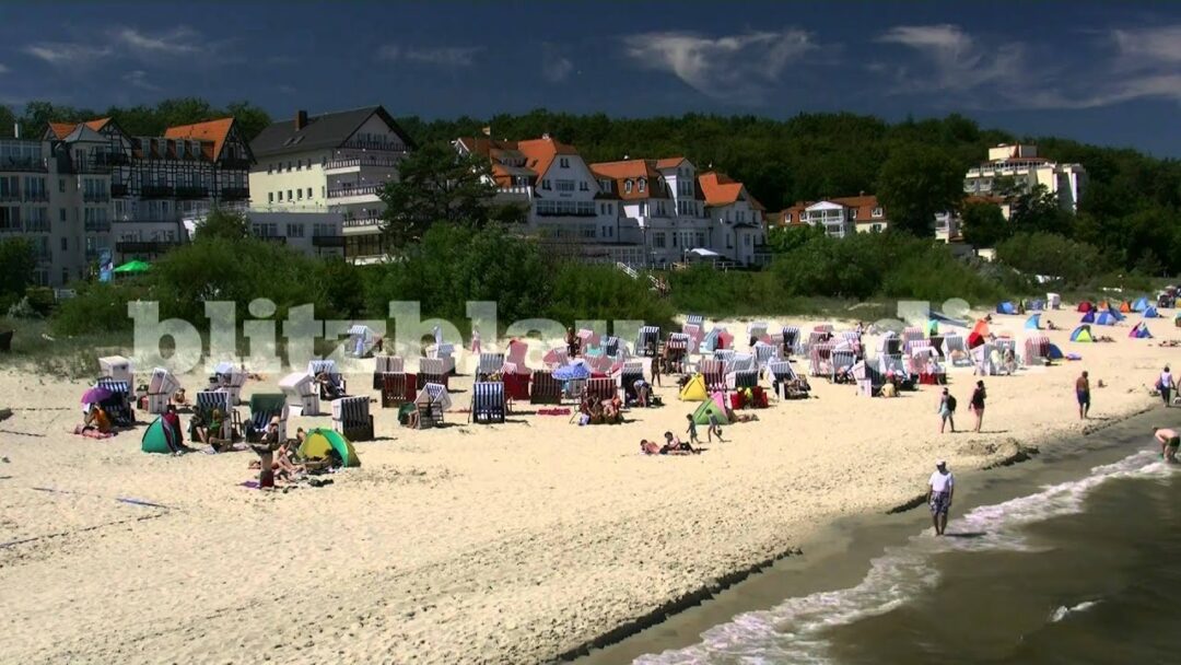 Stock Footage Europe Germany Baltic Sea Beach Bansin Usedom Island Ostsee Strand Travel Playa