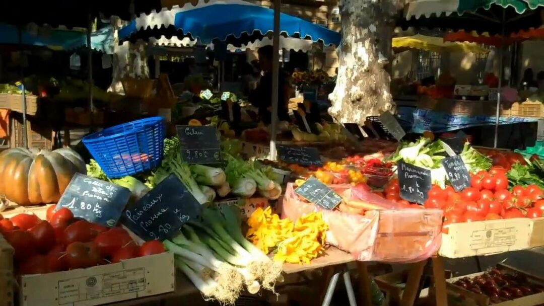 French markets. South of France, daily market in Aix en Provence.