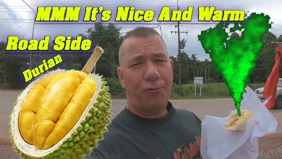 Road Side Durian Rayong Thailand MMMM Nice and Warm. ระยอง