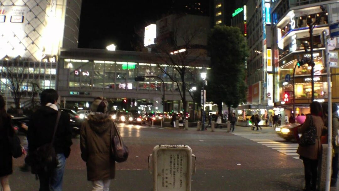 Times Square of Tokyo, Shibuya Crossing at night