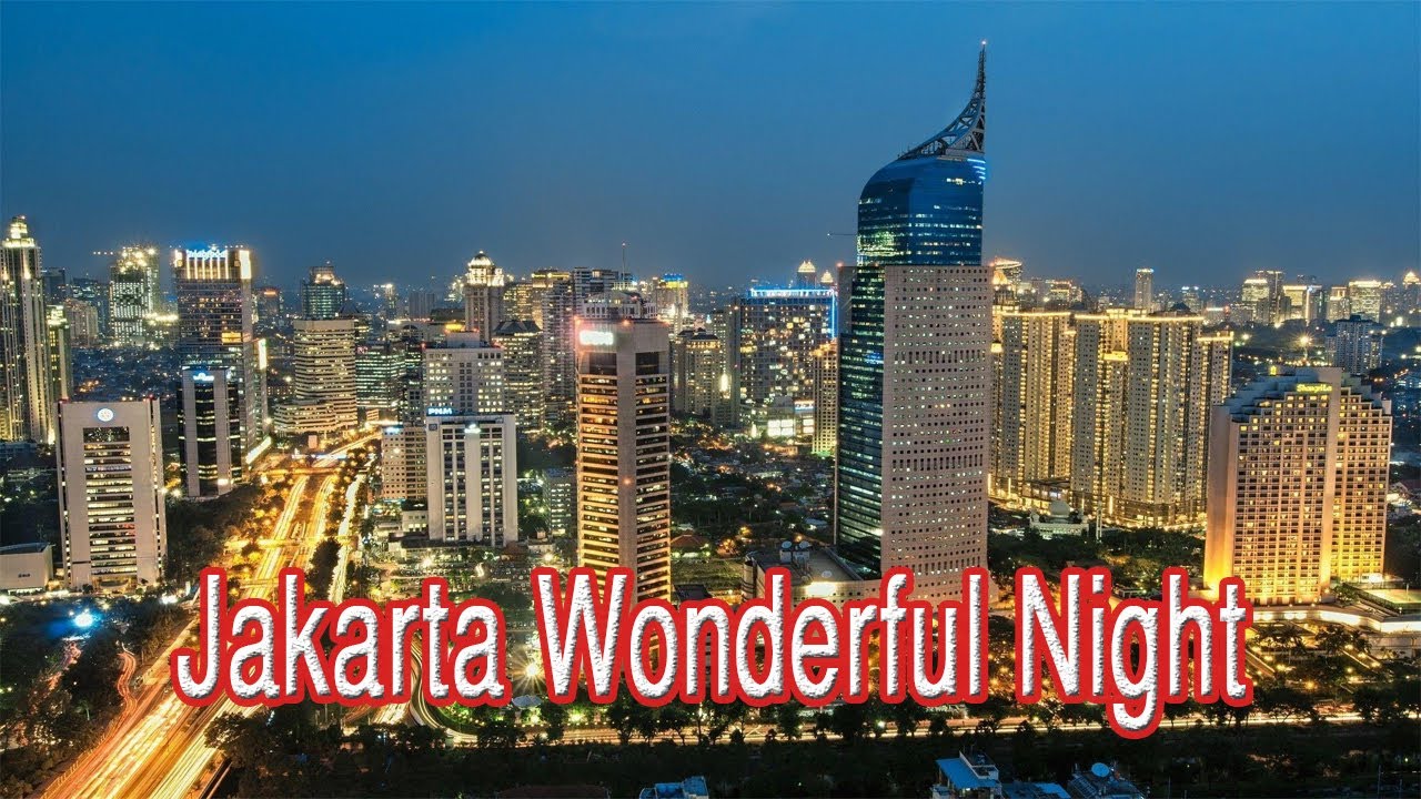 Jakarta City, Indonesia night, look so wonderful view Southeast Asia