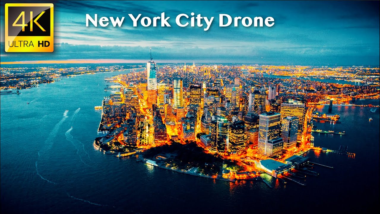 New York City - 4K UHD Drone Video at Night - La Vie Zine