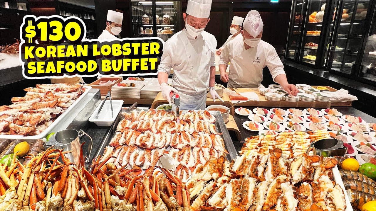 130 All You Can Eat KOREAN LOBSTER SEAFOOD BUFFET in Seoul South Korea