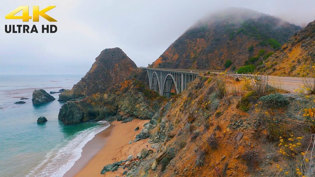 Big Sur 4K | California Pacific Coast Highway Mountain Scenic Driving ...