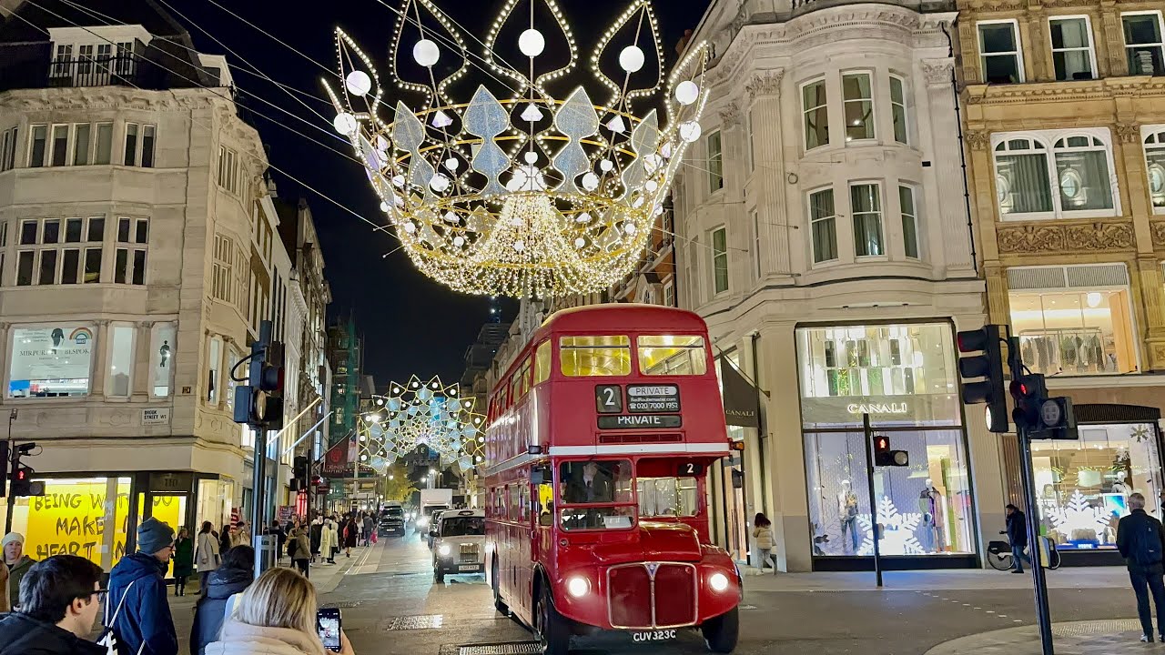 London Christmas Lights 2022 Marylebone, Mayfair, New Bond Street
