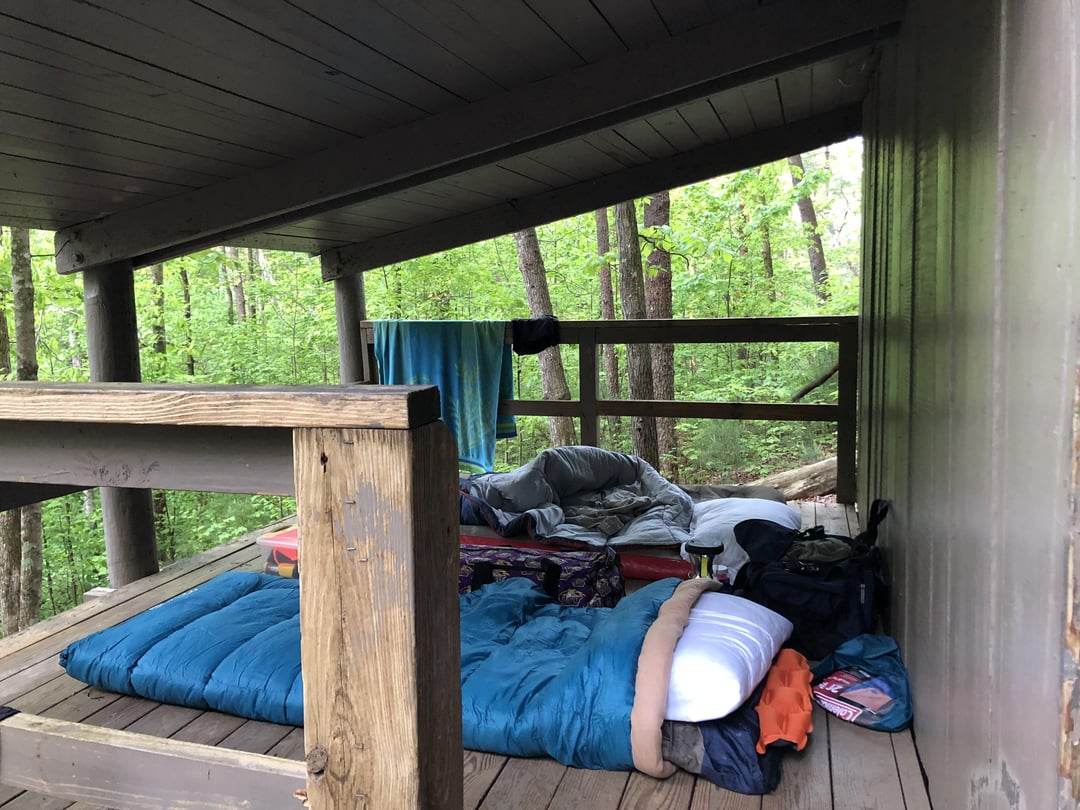 Great rainy weekend Camping at Unicoi State Park (GA) in the squirrel