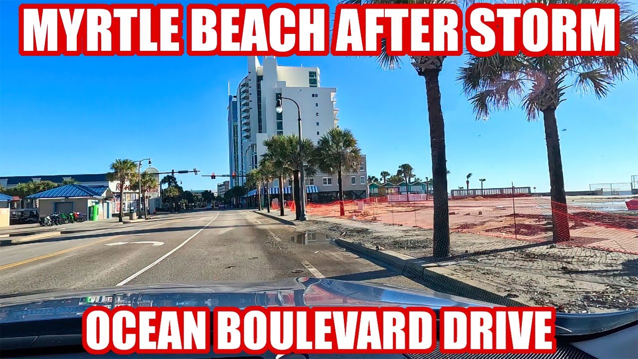 Myrtle Beach Ocean Boulevard the Day After Tropical "like" Storm in