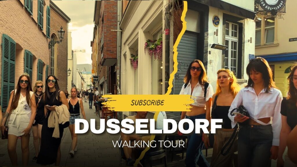 Dusseldorf | GERMANY | Walking Tour in August (HDR,4K) #travel