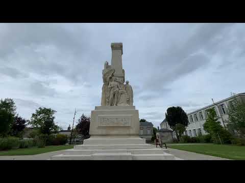 View of Monument to Edouard Martell in Cognac, Charente, France View of Monument to Edouard Martell in Cognac, Charente, France