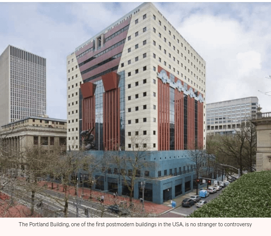 The Portland Building, Michael Graves, 1982. The iconic Post-Modern ...