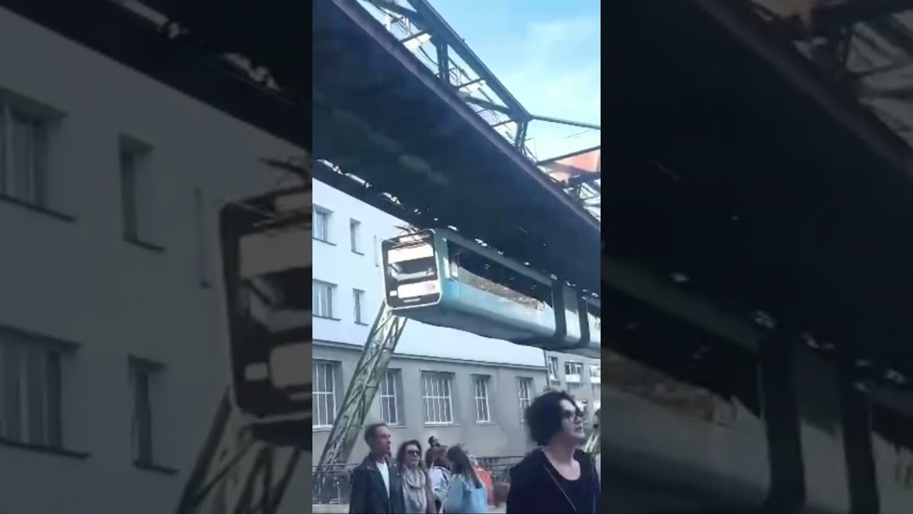 Germany Inverted Train tranvía alemán invertido!wuppertal Schwebebahn upside down tram German ...