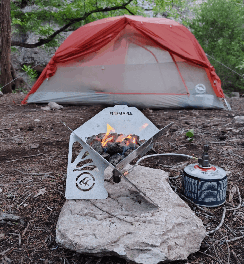Camping at Lost Maples State Natural area.