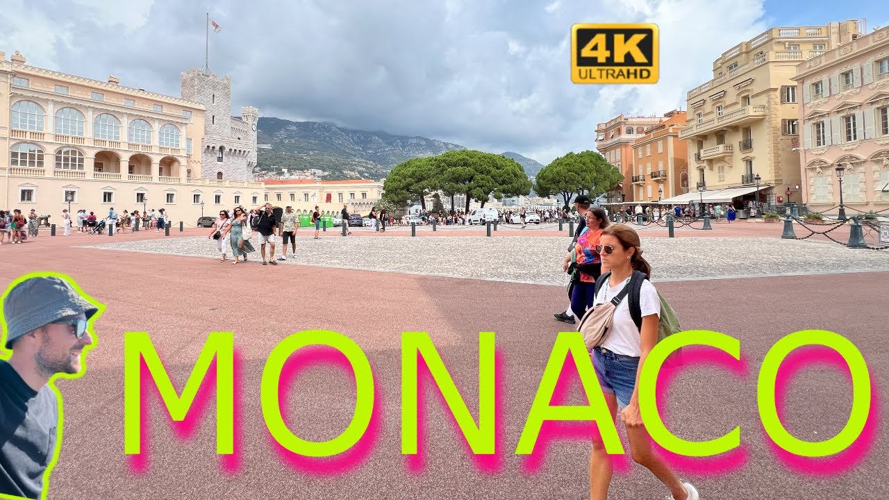Monaco Walk MONACO Walking Tour 4K, MONACO Ville, Palace of Monaco, MONTE CARLO ...