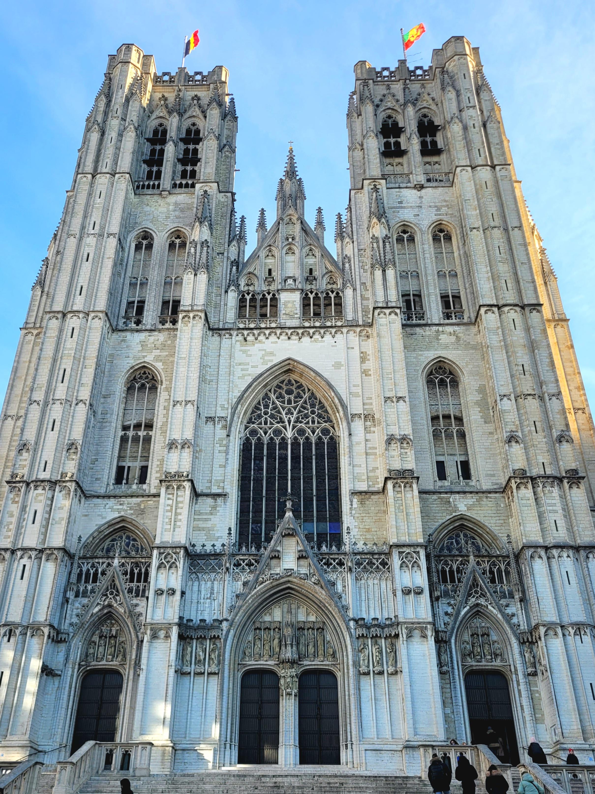The Cathedral of St. Michael and St. Gudula in Brussels, Belgium, is an ...