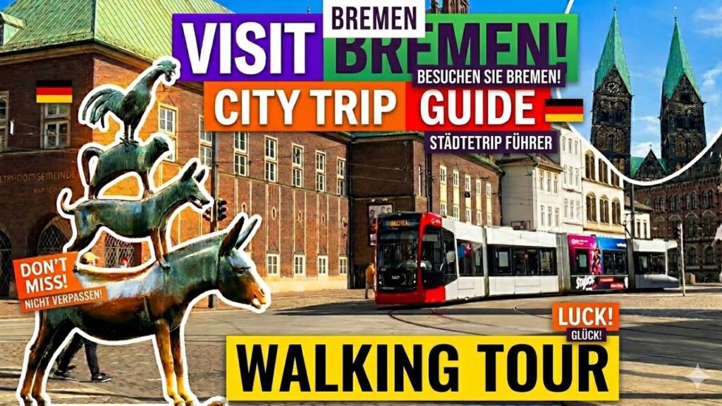 Bremen, Germany 4K Walking Tour | Marktplatz, Roland Statue & Town Musicians