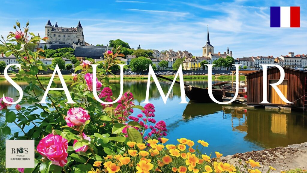 Loire River Walk in Saumur 🏰 City Reflections, Flowers & Boats | France 🇫🇷
