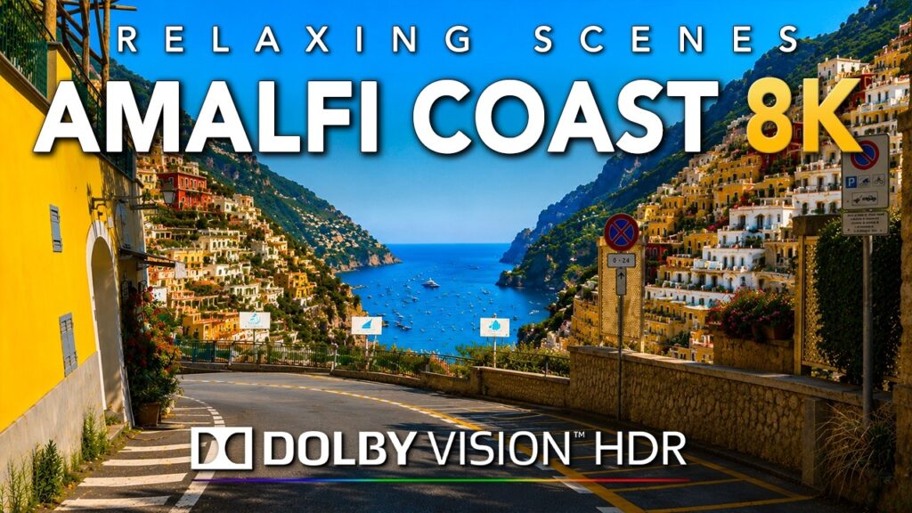 Driving to Positano 8K HDR - The Most Beautiful Road in the World Napoli to Amalfi Coast Italy