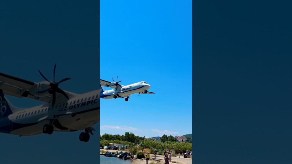Olympic Air ATR 72 AMAZING Landing at Skiathos! π¬π·βοΈ #flightreview #justplanes #aviation #atr72600 Olympic Air ATR 72 AMAZING Landing at Skiathos! π¬π·βοΈ #flightreview #justplanes #aviation #atr72600