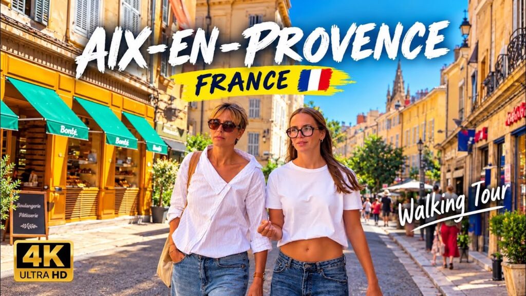 AIX-EN-PROVENCE, FRANCE 🇫🇷 | Discover the Beautiful Streets of Provence | 4K Walking Tour