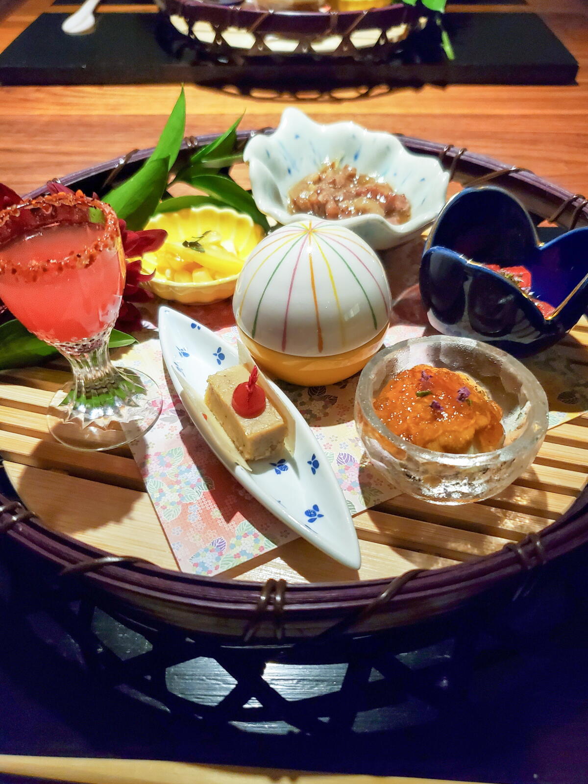Food that can alter an eater's mind: The hassun course at n/naka in 2022.