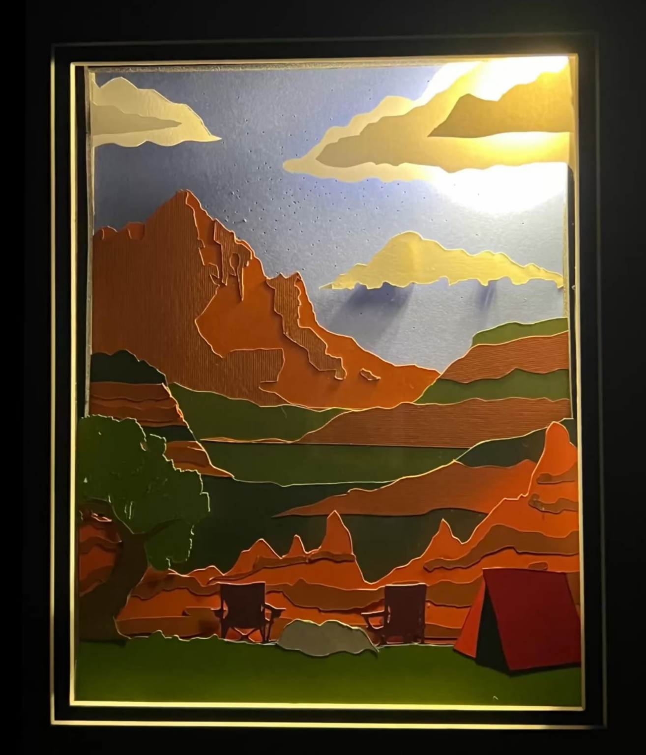 I made some Paper Art after an epic Utah camp trip! [OC]