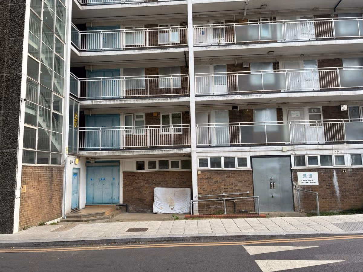 Craik Court, where Moses and his family have been left waiting until they are relocated