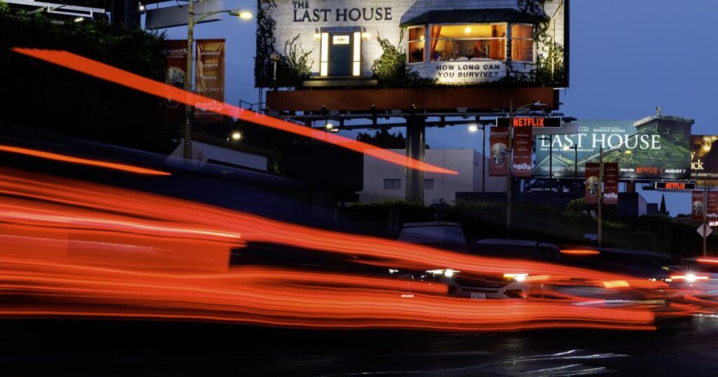Man lives in Sunset Strip billboard apartment as part of Netflix stunt Man lives in Sunset Strip billboard apartment as part of Netflix stunt