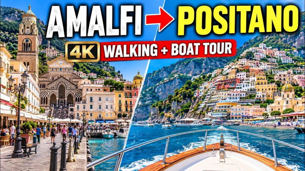AMALFI ITALY 🇮🇹 Walking Tour + Boat Ride to Positano | Amalfi Coast 4K POV AMALFI ITALY 🇮🇹 Walking Tour + Boat Ride to Positano | Amalfi Coast 4K POV