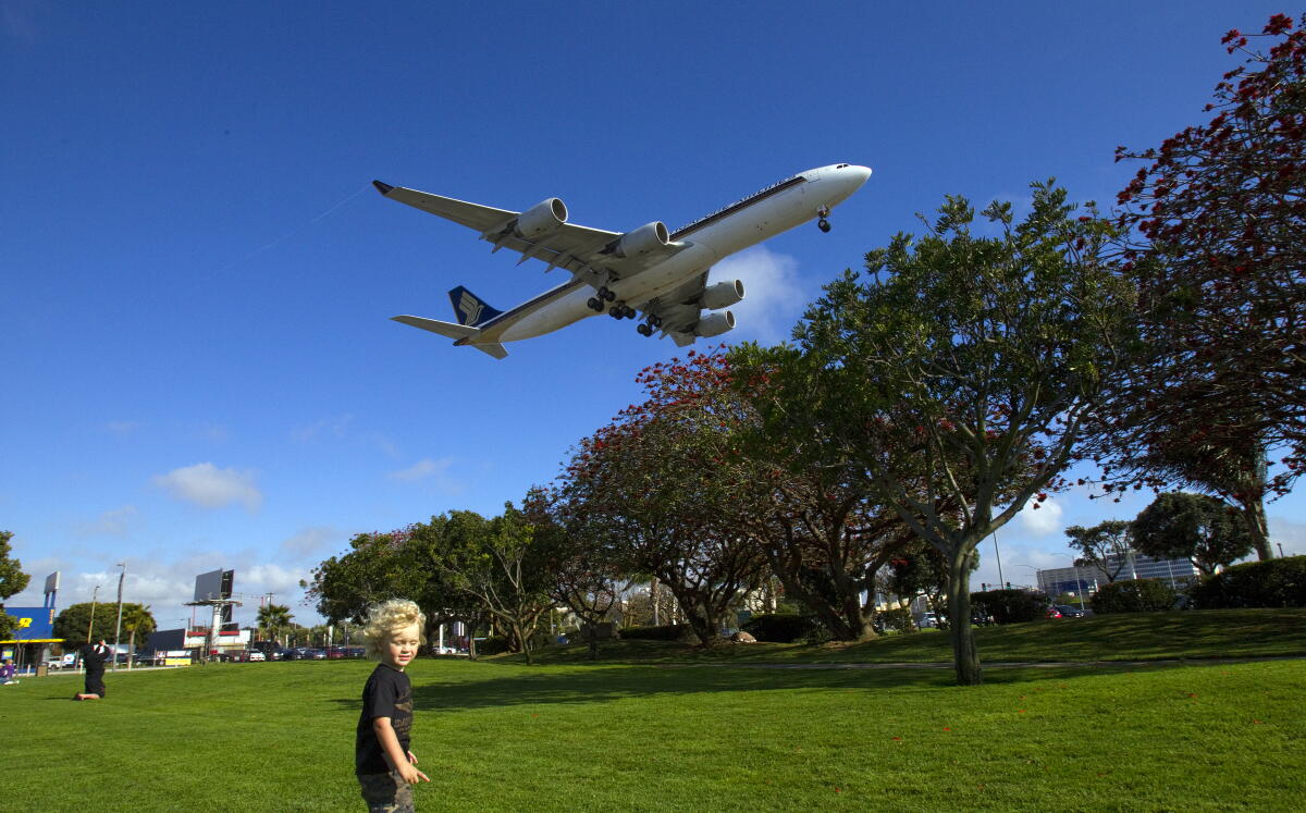 LOS ANGELES, CA - APRIL 1, 2013: Noah Moss,3, of Maui plays