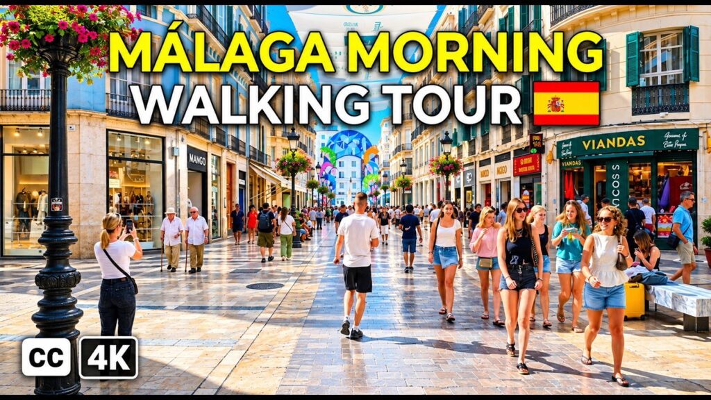 MALAGA WALKING TOUR  4K Morning Walk from Maria Zambrano Station to City Centre